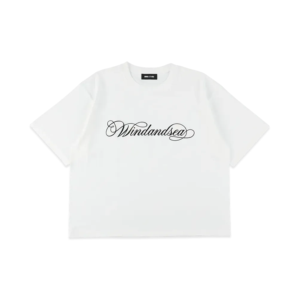 WIND AND SEA Caligraphy Embroidery Tee "White"