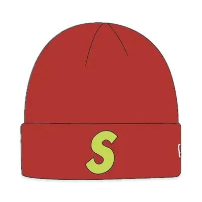 Supreme New Era S Logo Beanie "Red" (19FW)