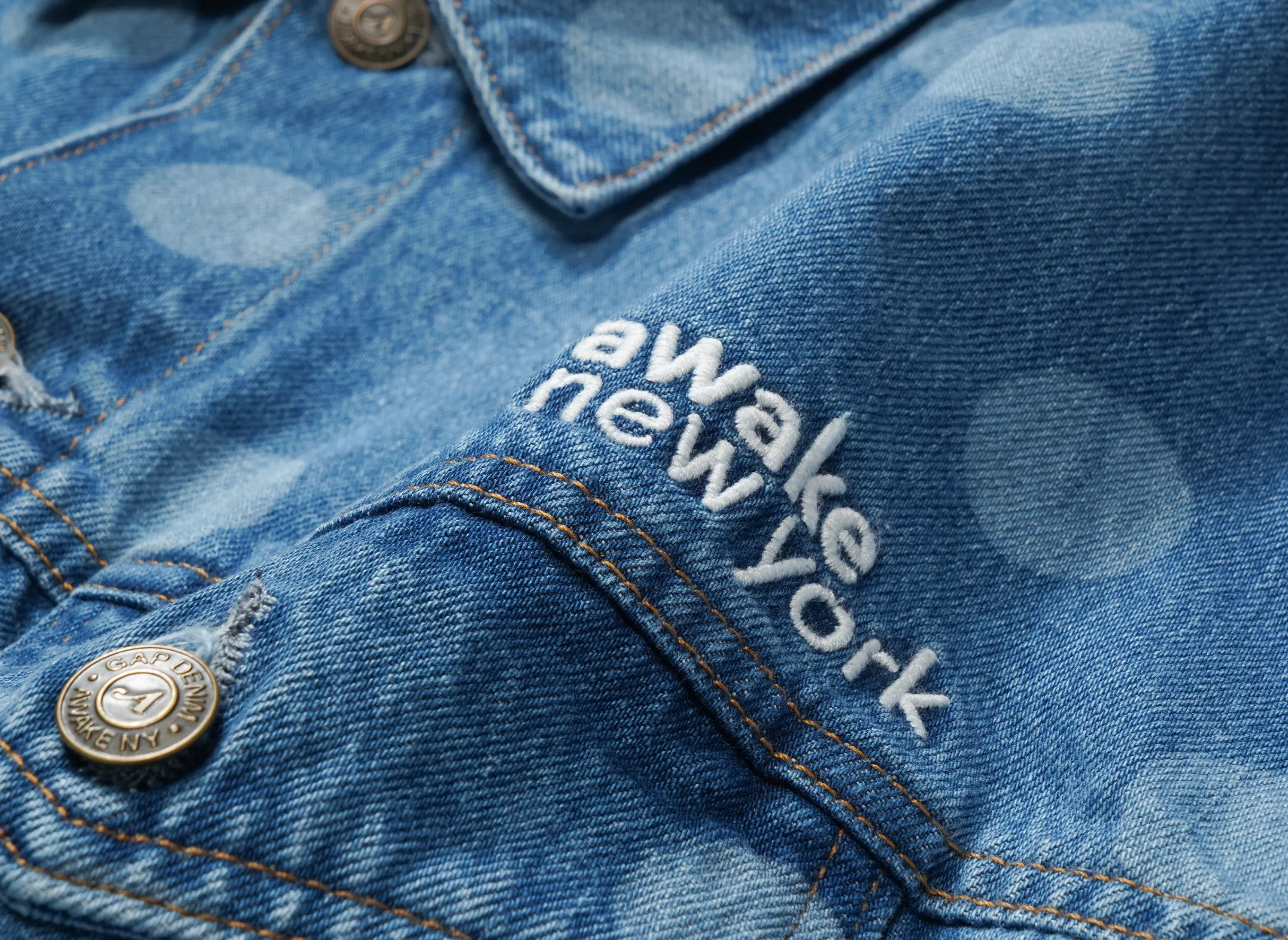 Gap x Awake NY Oversized Polka Dot Icon Denim Jacket 