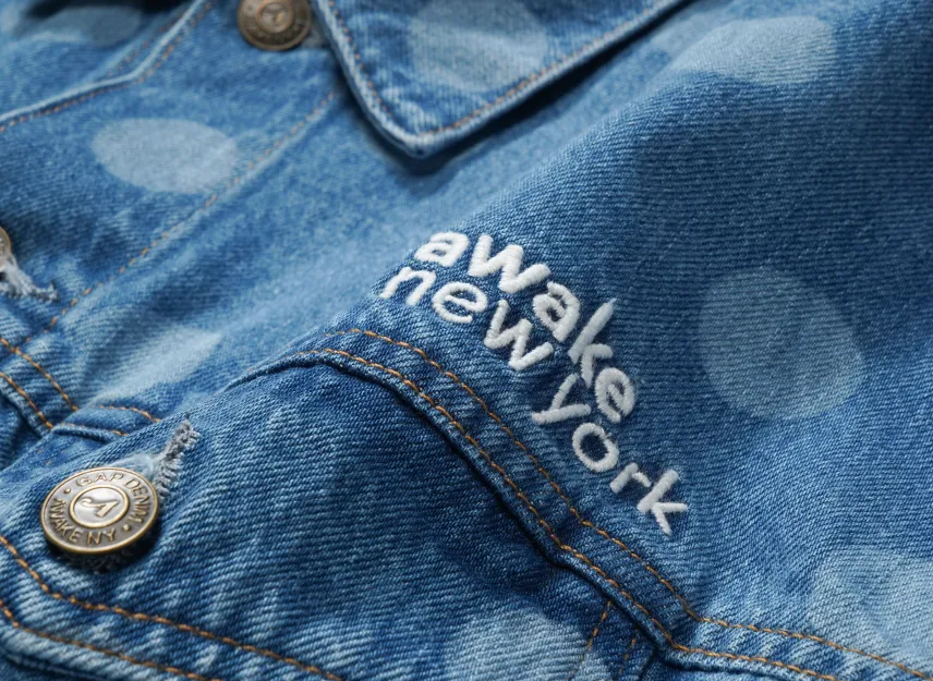Gap x Awake NY Oversized Polka Dot Icon Denim Jacket Gap x Awake NY Oversized Polka Dot Icon Denim Jacket