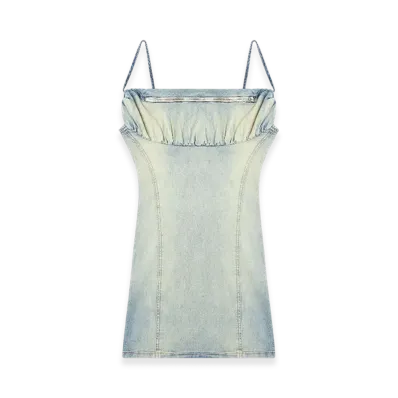 Diesel De-Ellit-S Denim Dress With Belt Bag Detailing "Light Blue"