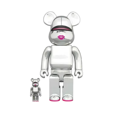Bearbrick SORAYAMA x 2G SILVER Ver. 100% & 400%