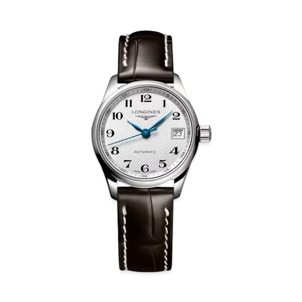 Longines Master Collection 25.50mm "Silver Barleycorn/Stainless Steel/Brown" L2.128.4.78.3