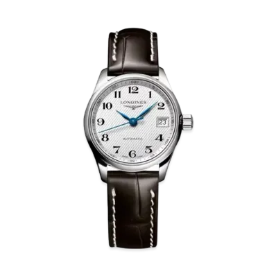 Longines Master Collection 25.50mm "Silver Barleycorn/Stainless Steel/Brown" L2.128.4.78.3