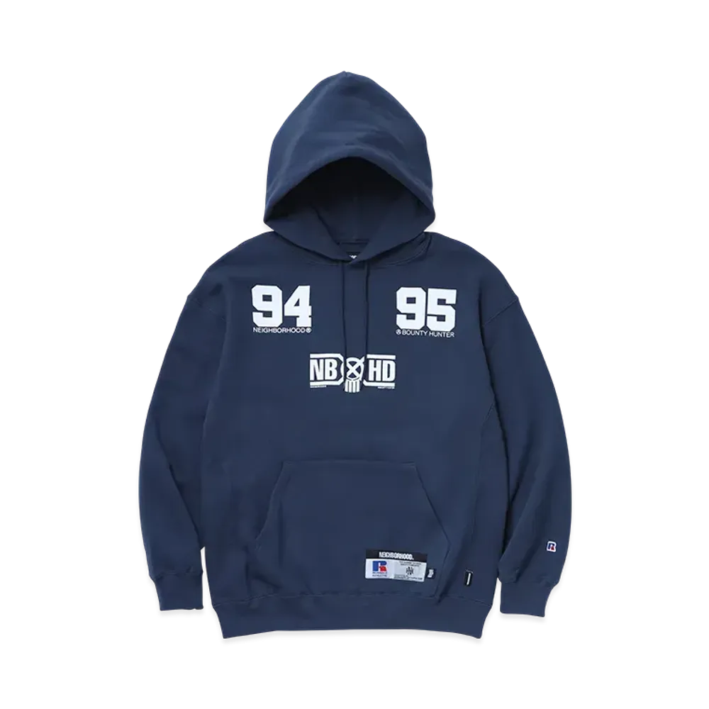 NEIGHBORHOOD x BOUNTY HUNTER x RUSSELL ATHLETIC Sweat Hoodie LS "Navy"