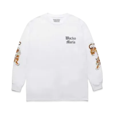 WACKO MARIA TIM LEHI / Long Sleeve T-Shirt #1 "White"