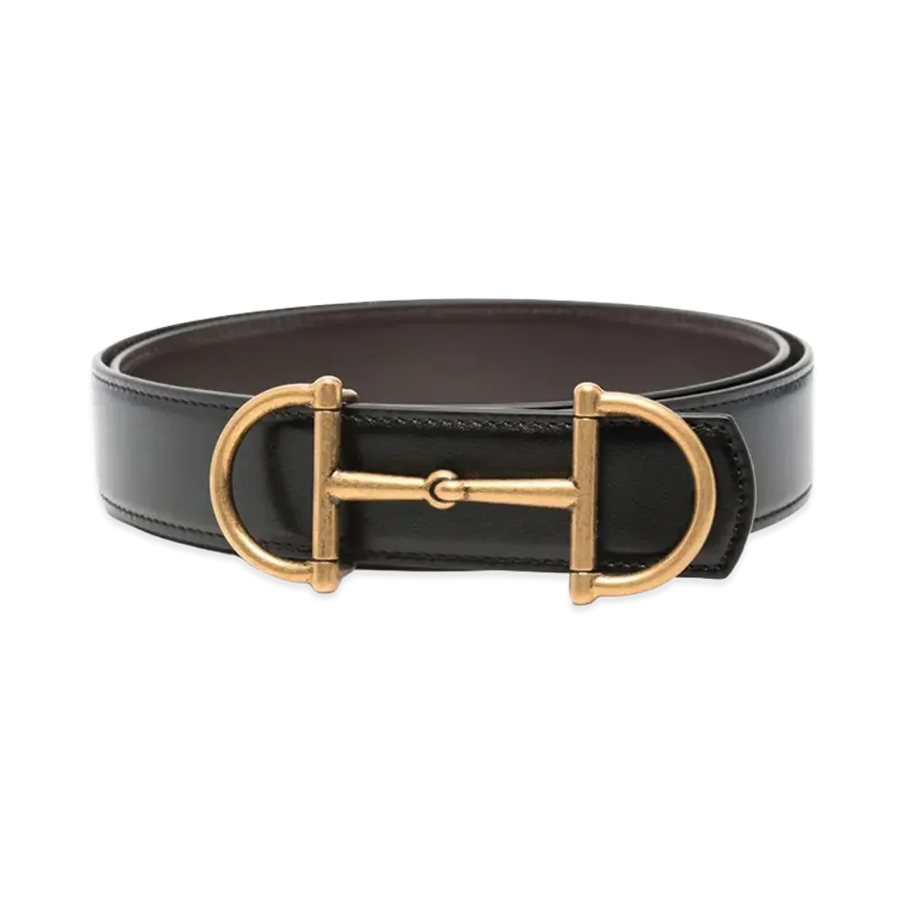 GUCCI Reversible Belt Horsebit "Black"
