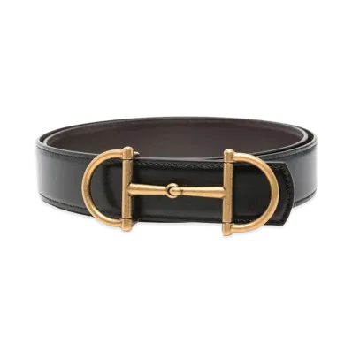 GUCCI Reversible Belt Horsebit "Black"