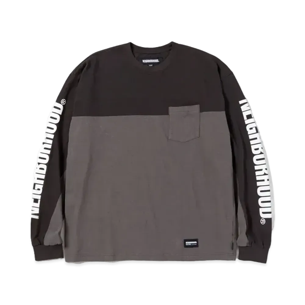 NEIGHBORHOOD Bicolor Crewneck LS "Charcoal/Gray"