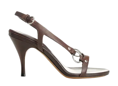 MIU MIU Women's Leather Sandals "Brown"
