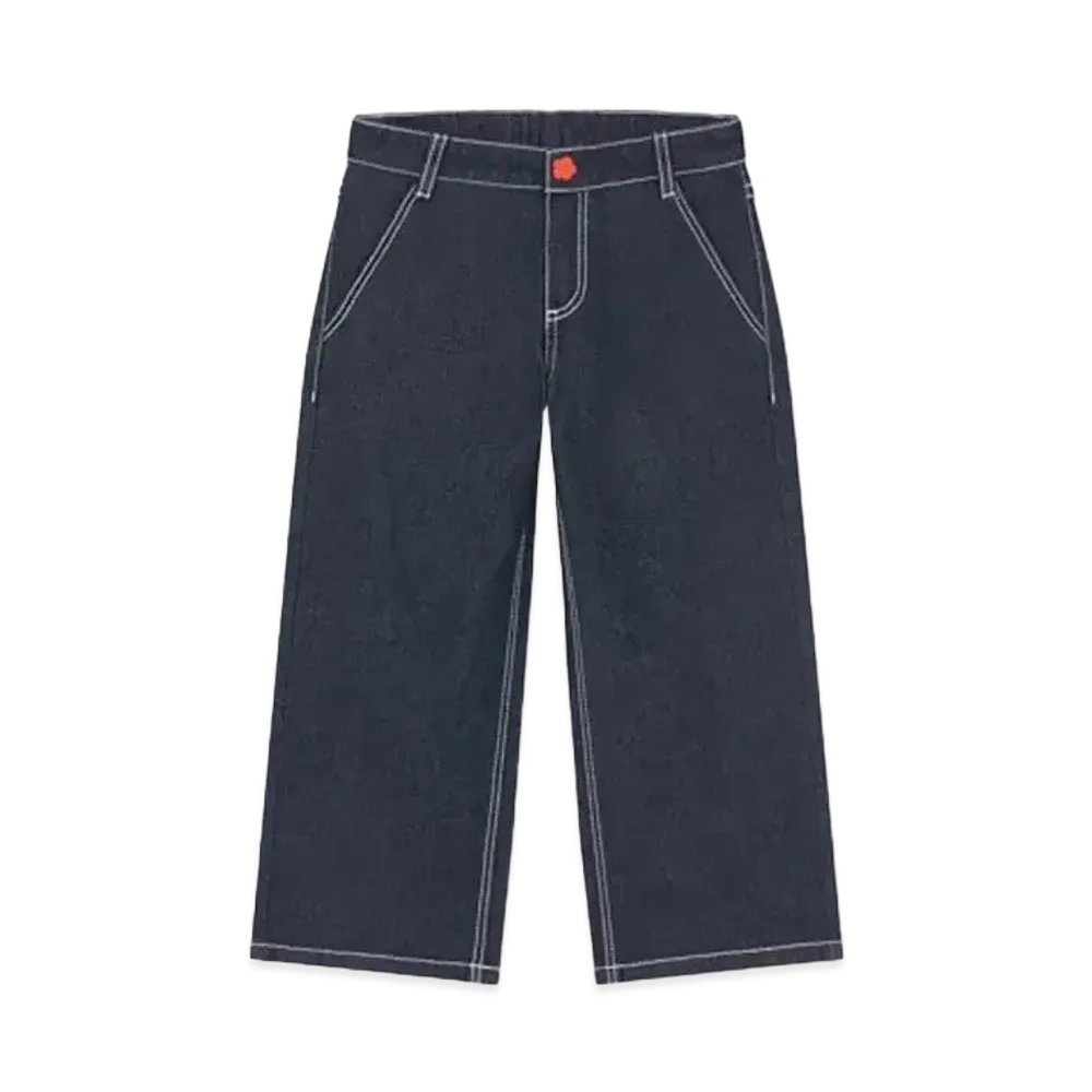 KENZO 'SAILOR' Wide Leg Jeans "Navy Blue"
