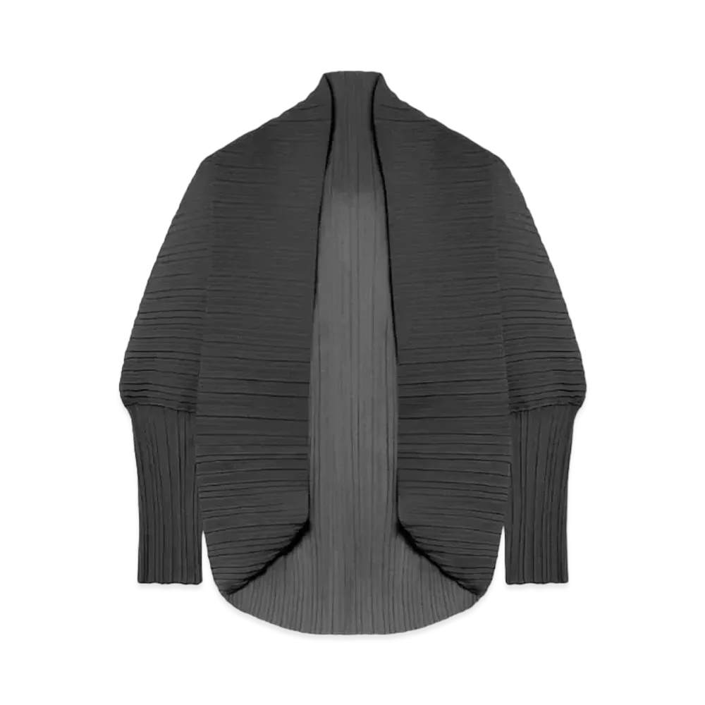 Max Mara Flocked Pleated Bolero "Black"