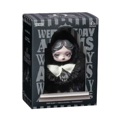 POP MART SKULLPANDA x WEDNESDAY PLUSH (CLASSIC DRESS VERSION)