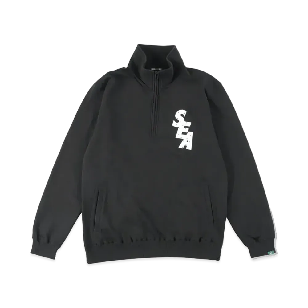 WIND AND SEA SDT (Dot) Half Zip Sweat Tops "Black"