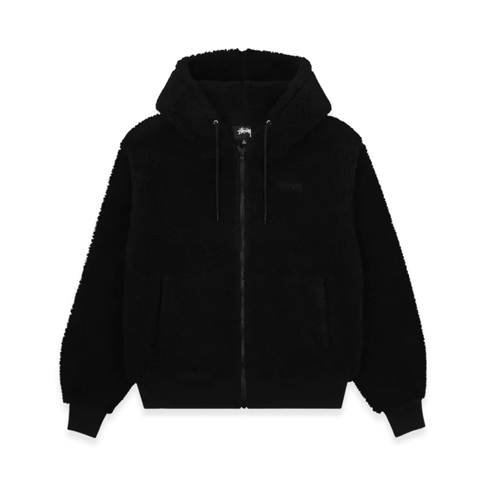 Stussy Sherpa Zip Hoodie "Black"