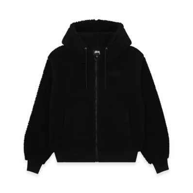 Stussy Sherpa Zip Hoodie "Black"