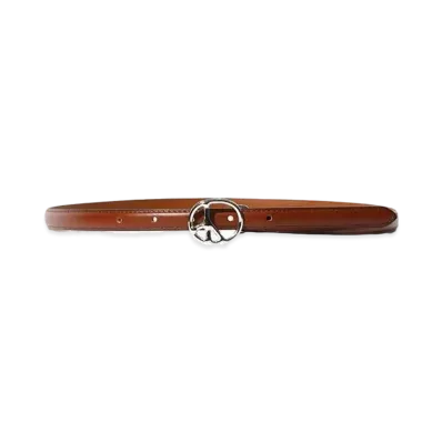 Needles Peace Buckle Narrow Belt "Brown"