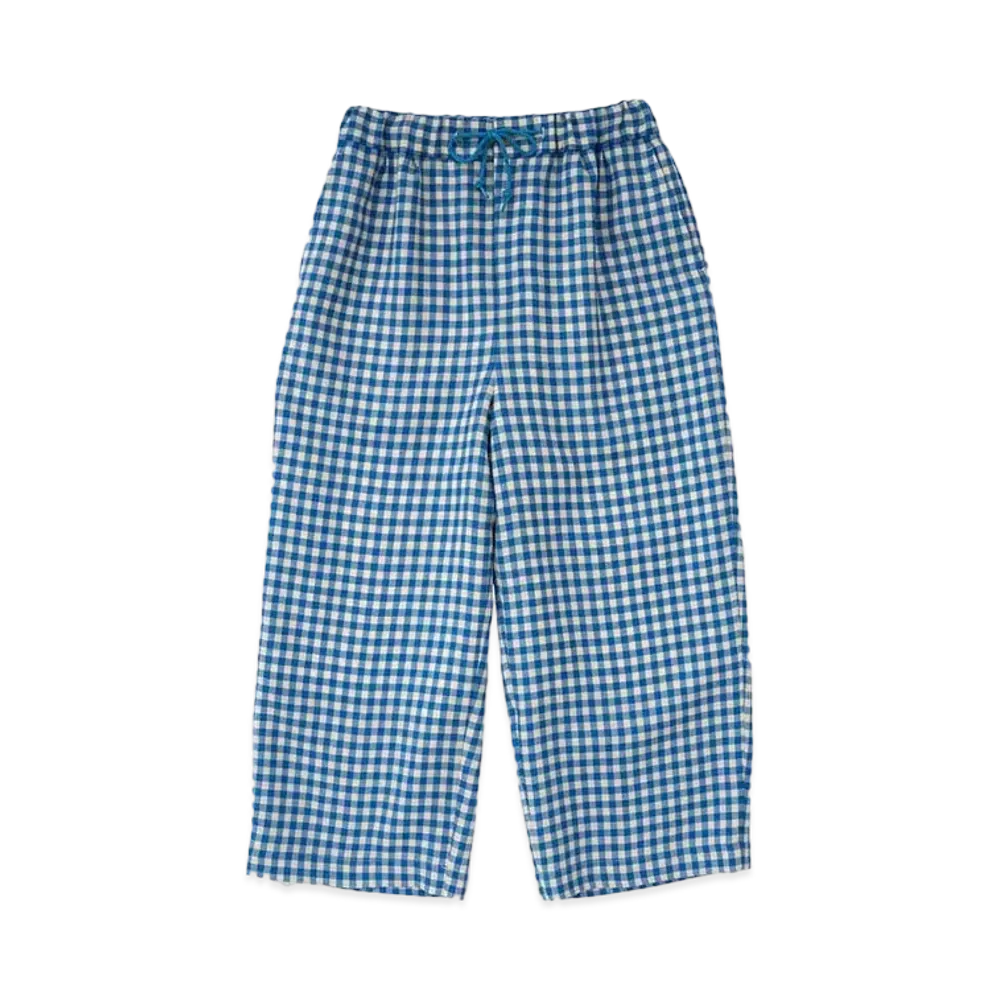 DIGAWEL Gingham Easy Pants "Blue"