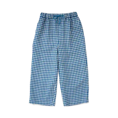DIGAWEL Gingham Easy Pants "Blue"