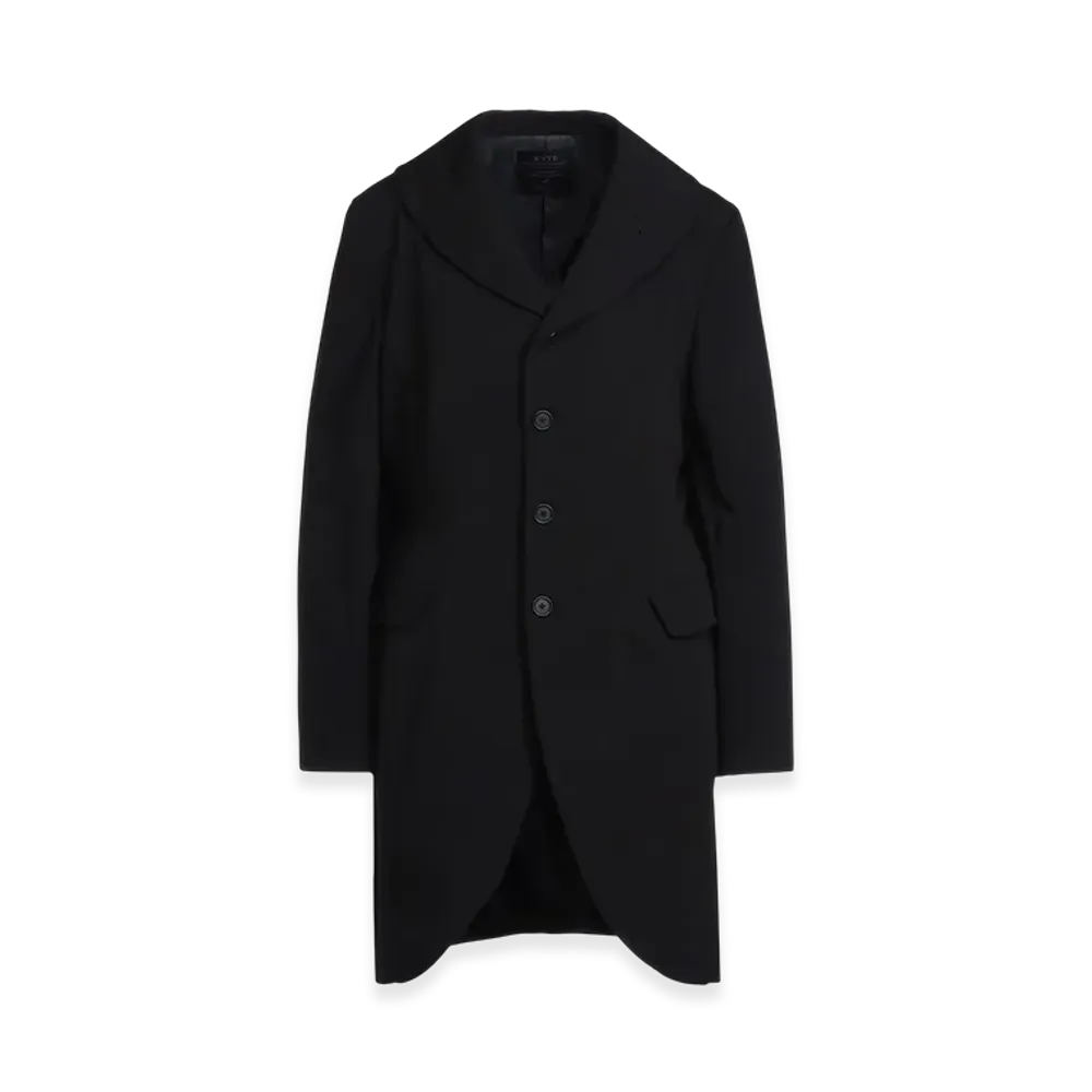 S'YTE Pe/Rayon Gabardine Stretch Shawl Collar Jacket "Black"