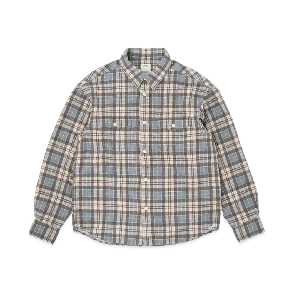 visvim Pioneer Khadi Check L/S "Blue"