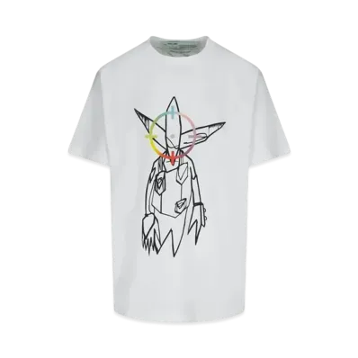 OFF-WHITE / Futura Oversized Fit Alien T-Shirt "White"