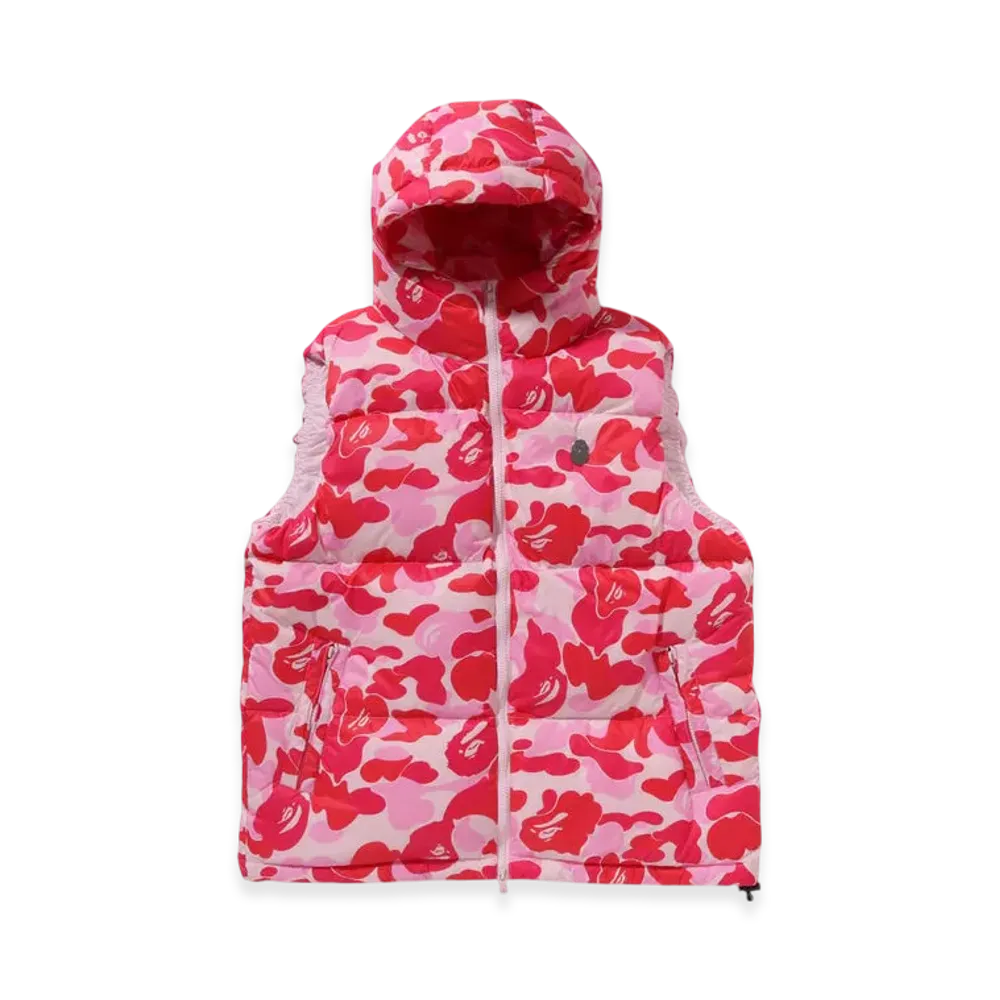 A BATHING APE ABC Camo Down Vest "Pink"