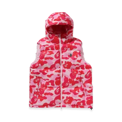 A BATHING APE ABC Camo Down Vest "Pink"