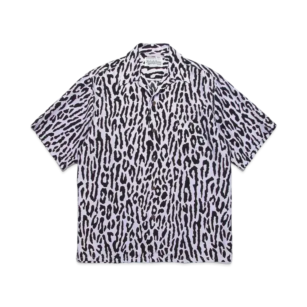 WACKO MARIA PARADISE TOKYO Summer Festival Leopard Open Collar Shirt "Purple"