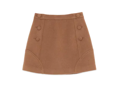 ANDMARY Women's Mel Button Skirt "Brown"
