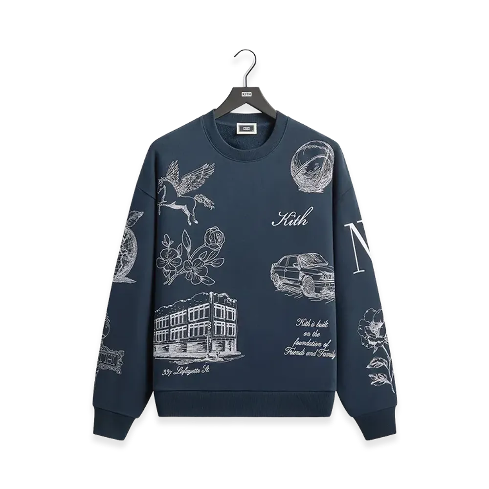 Kith New York To The World Nelson Crewneck "Nocturnal"