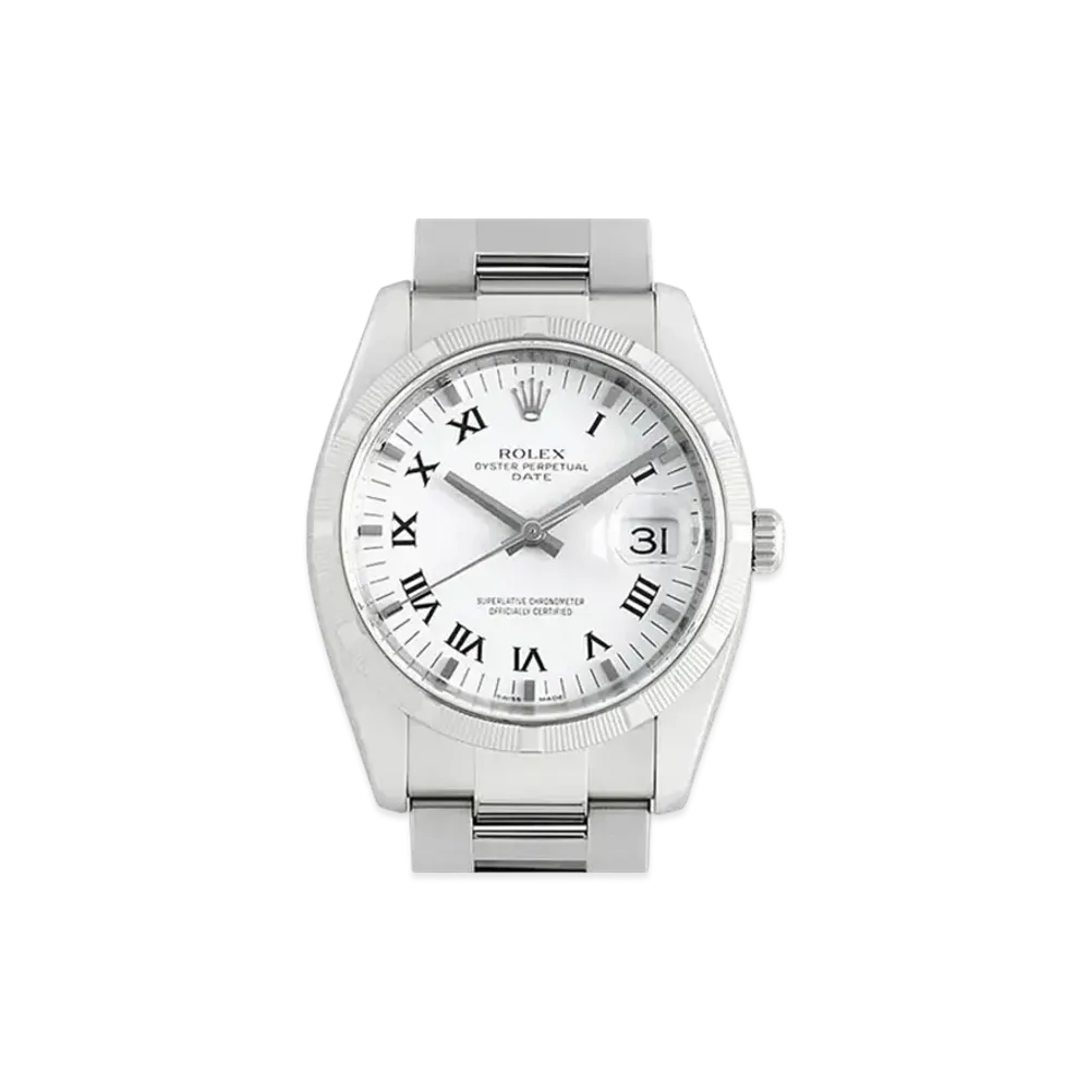 ROLEX Oyster Perpetual Date "White Roman/Stainless Steel"