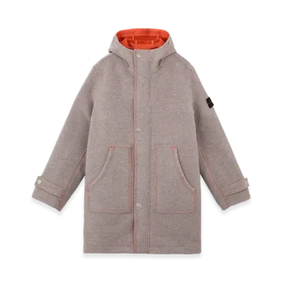 Stone Island 71330 Wool Nylon Panno Double Hooded Parka with Zipper - 24FW "Grey"