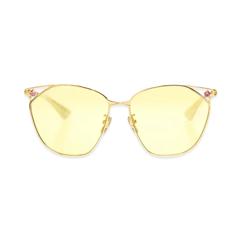 GUCCI Cat-Eye Sunglasses Frame "Yellow"