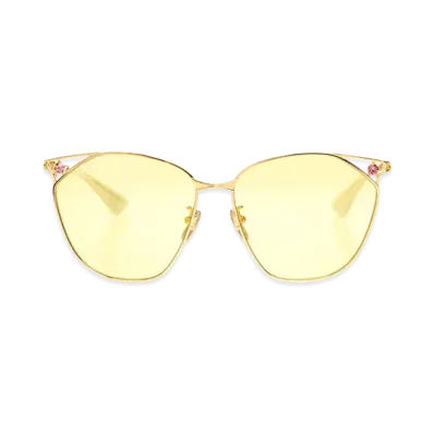 GUCCI Cat-Eye Sunglasses Frame "Yellow"