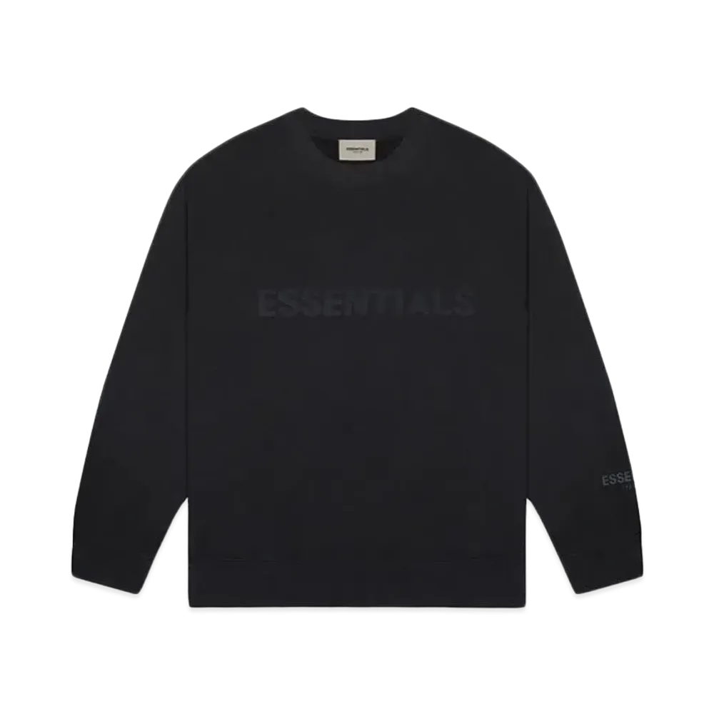 FEAR OF GOD ESSENTIALS 3D Silicon Applique Crewneck "Black"