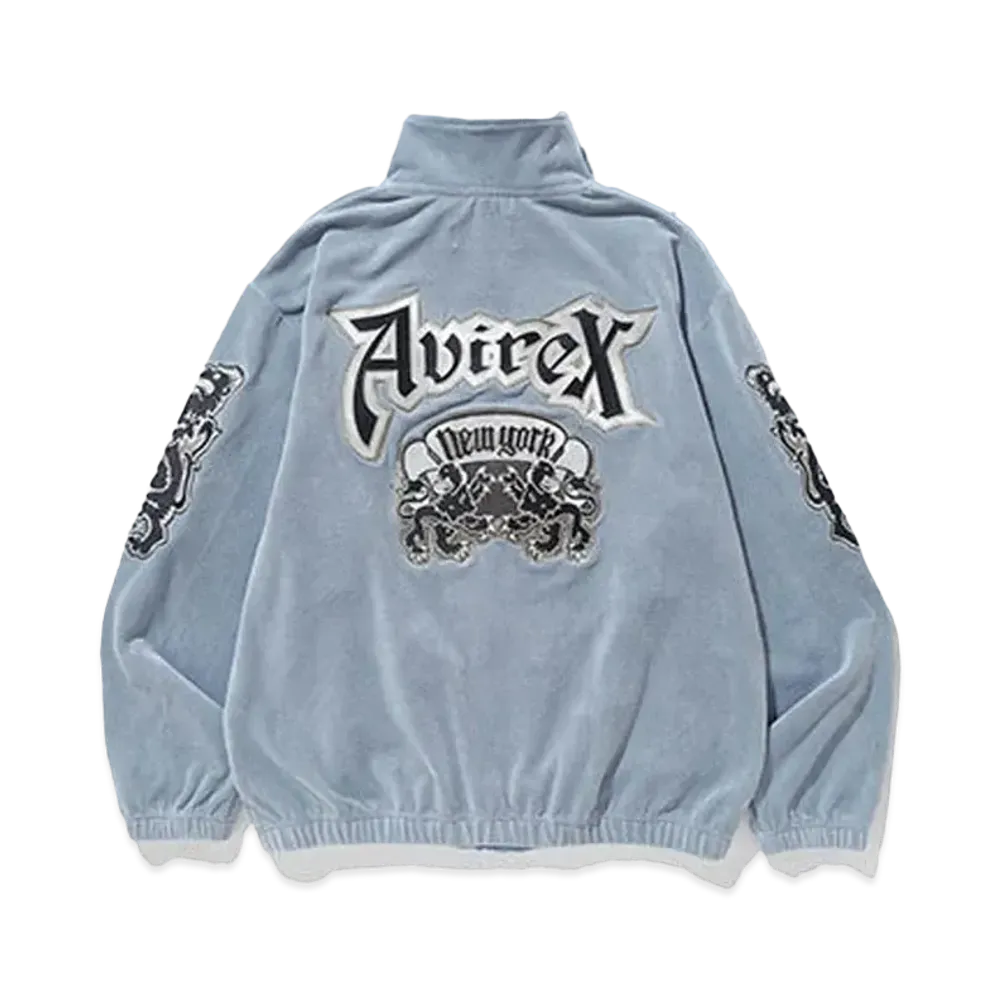 XLARGE x AVIREX Velour Jacket "Lt Blue"