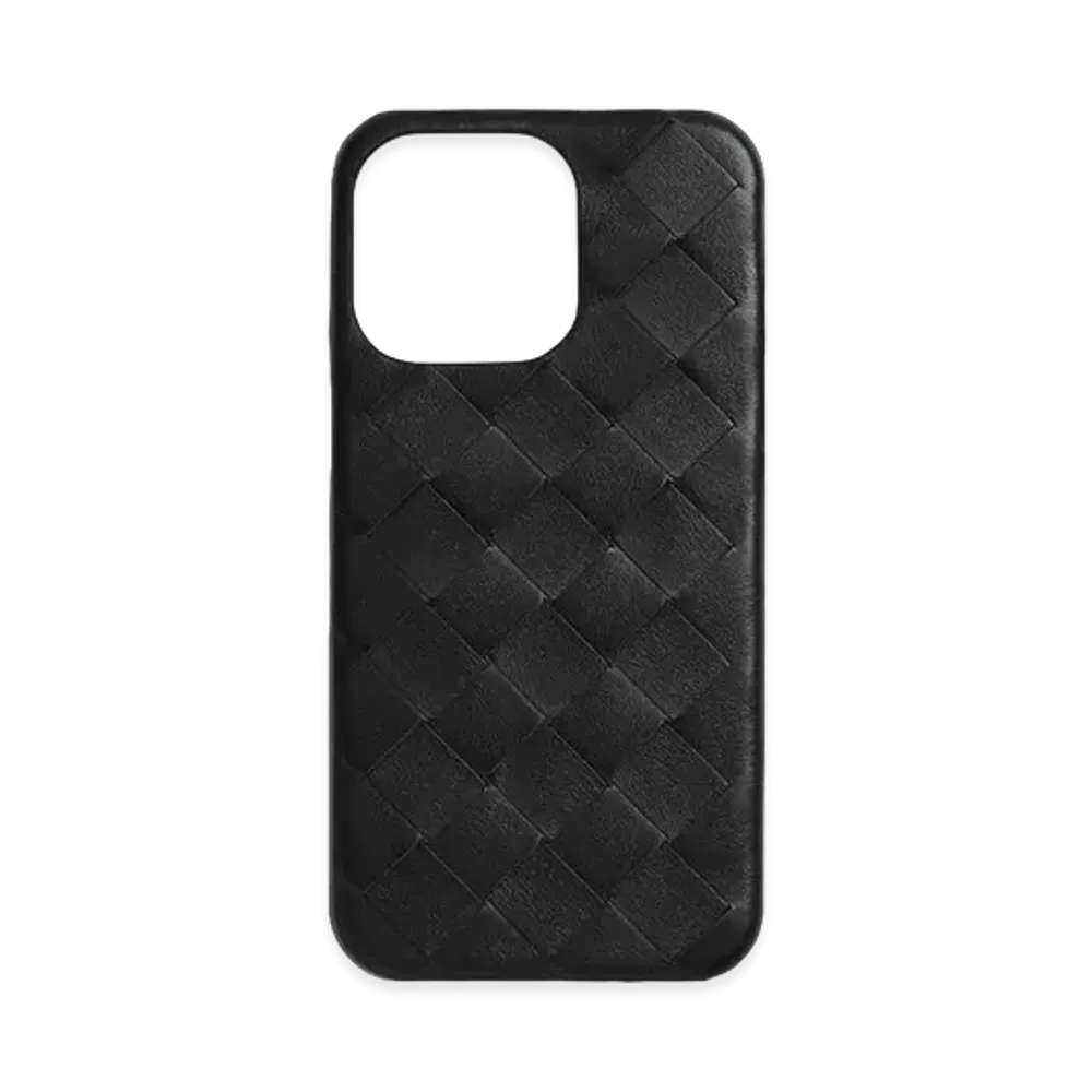 Bottega Veneta Intrecciato iPhone 16 Pro Case "Black"