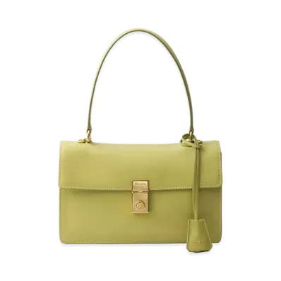 PRADA Soft Sound Medium Leather Shoulder Bag "Pistachio Green"