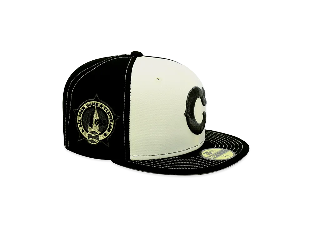 NEW ERA x THE CAP 59Fifty Return to Origin Cleveland Indians "Chrome White/Black"