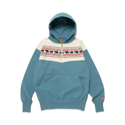 HUMAN MADE HALF-ZIP HOODIE "Blue"