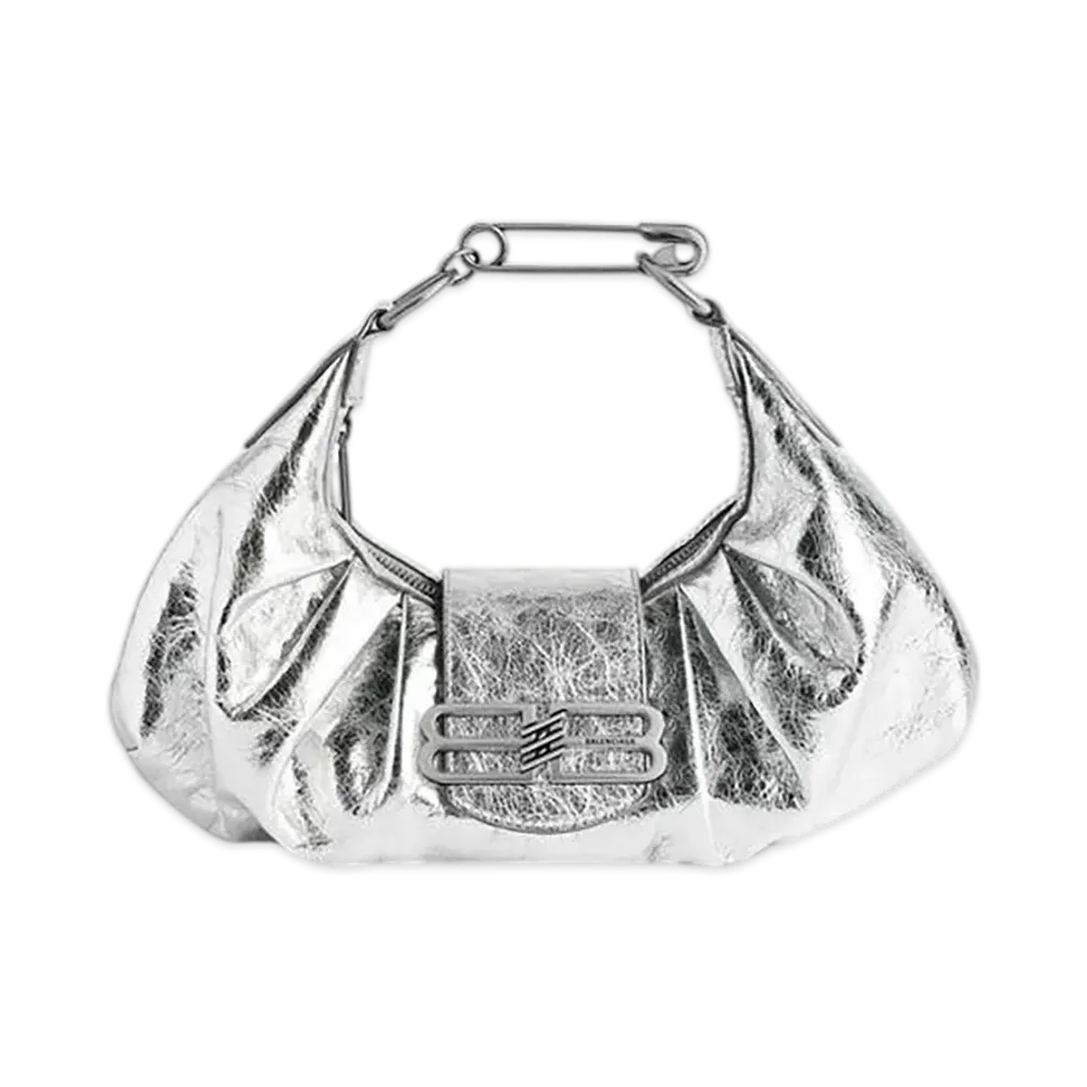 BALENCIAGA Pamela Shoulder Bag Small "Silver"