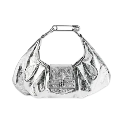 BALENCIAGA Pamela Shoulder Bag Small "Silver"