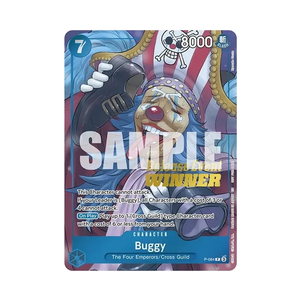 バギー:Silver Foil + Gold Stamp P [P-084]【英語版】(プロモーションカード「OP‐10 リリース イベント」)