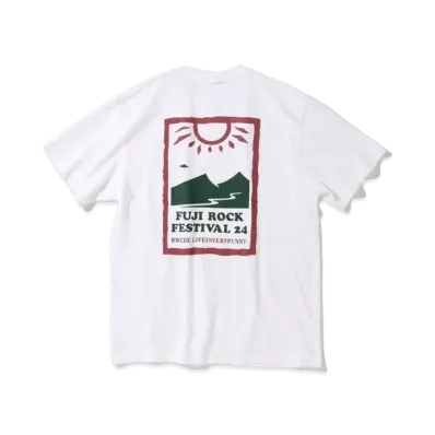 FUJI ROCK FESTIVAL'24 x BEAMS Rwche Mountain Logo Tee "White"