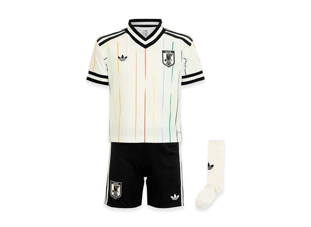 adidas Kids Japan National Team 2026 Away Replica Jersey Mini Kit "Off White/Black"