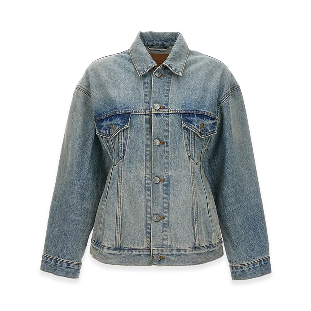 BALENCIAGA Women's 'Hourglass' Jacket "Light Blue"