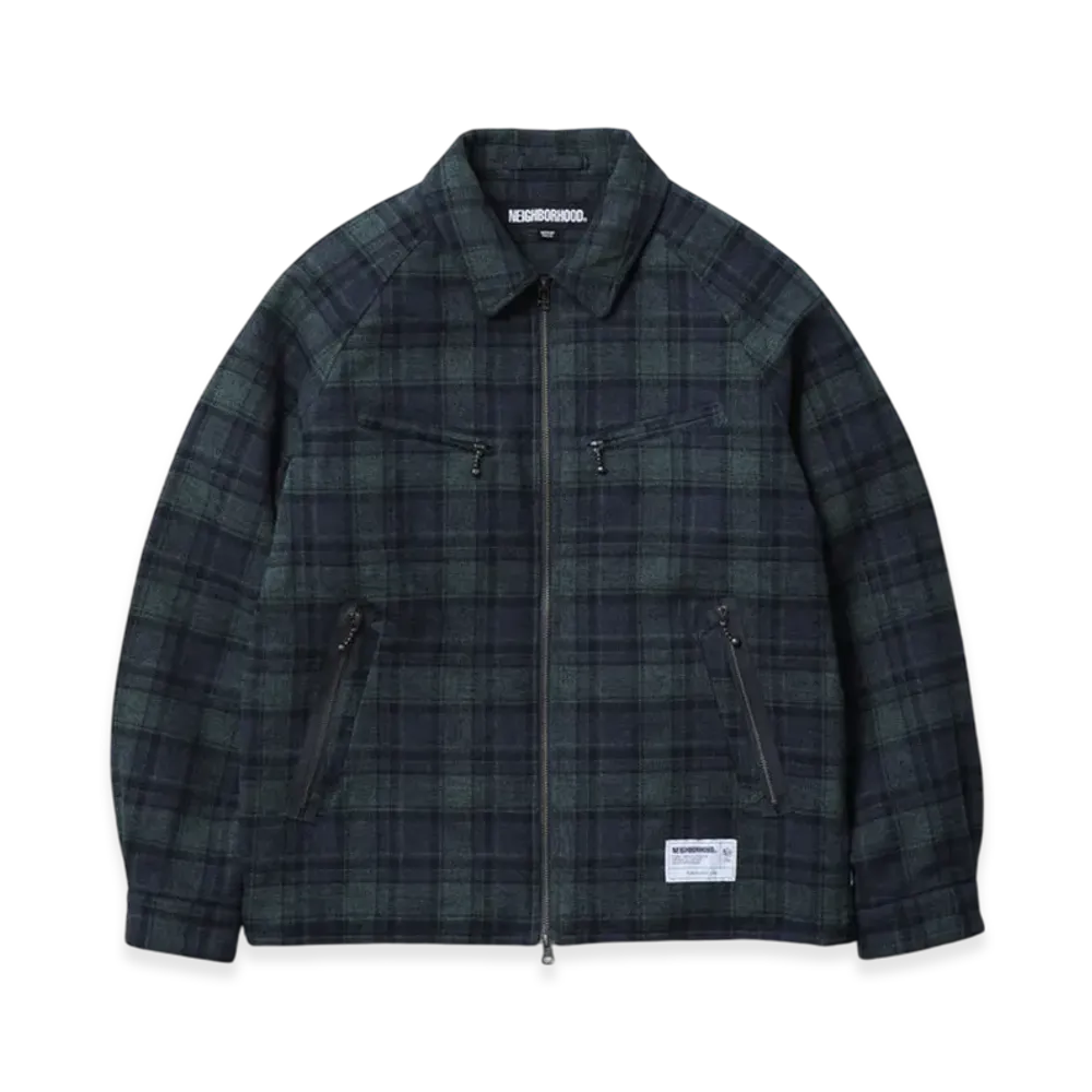 NEIGHBORHOOD Check Zip Jacket "Green"