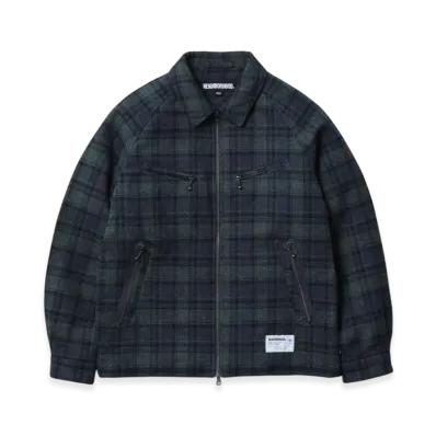 NEIGHBORHOOD Check Zip Jacket "Green"