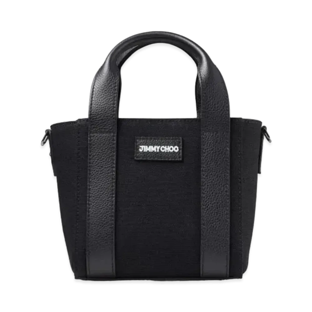 JIMMY CHOO JC / ERIC HAZE SHOPPER TOTE/S Canvas Leather Tote Bag "Black"